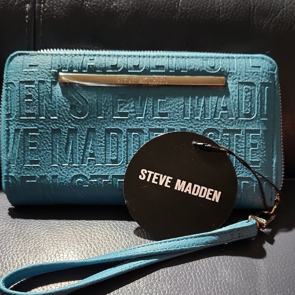 Steve Madden Teal Embossed Wallet